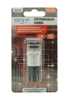 Светодиодная лампа MTF Light W21W красный