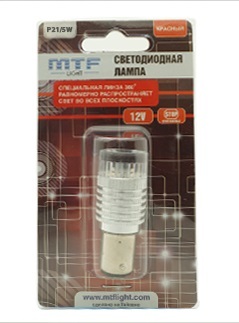 Светодиодная лампа MTF Light P21/5W красный